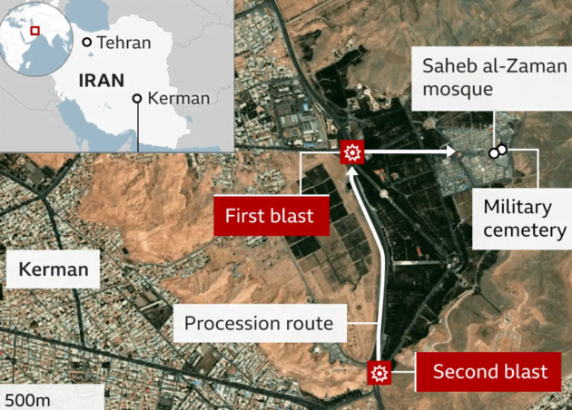 95 people have been killed by two bomb blasts; Iran