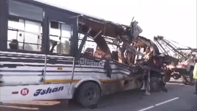 assam accident news today 12 pepole killed - between bus and truck in Assam's Golaghat -